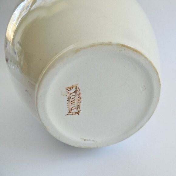 Antique Iowa Ironstone Chamber Pitcher 1800's Floral Pattern 12" - Picture 7 of 7